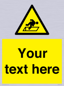 Custom Warning Hatch Sign